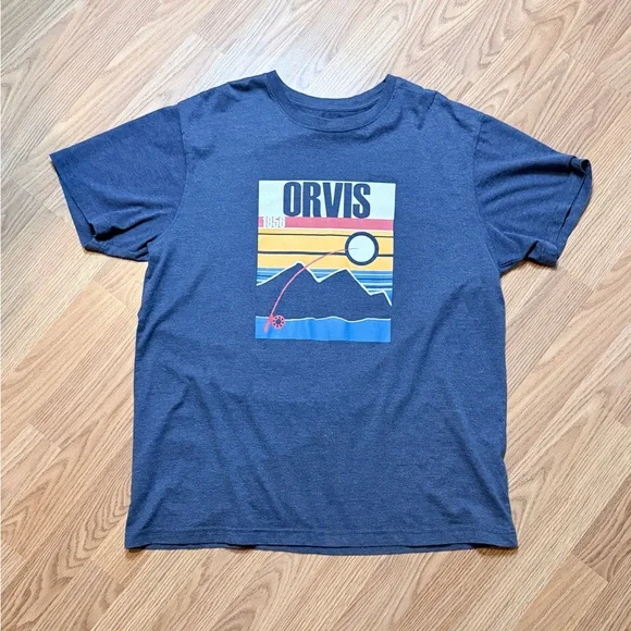 Orvis Navy T-Shirt with Vibrant Graphic - Picture 9 of 9